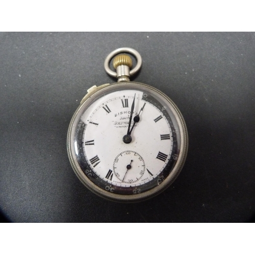 380 - Three antique gunmetal pocket watches to include one example by Cortébert and another Patent 'Bishop... 