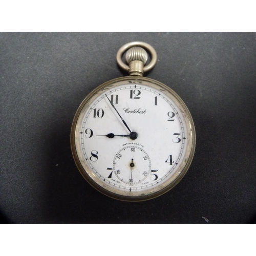 380 - Three antique gunmetal pocket watches to include one example by Cortébert and another Patent 'Bishop... 