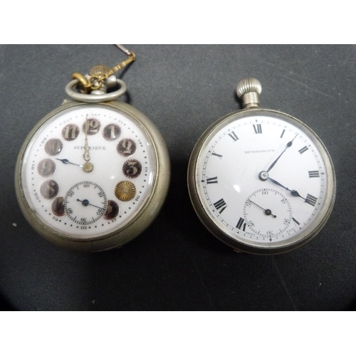 382 - Four antique gunmetal and nickel pocket watches to include an example by John Forrest of London, ano... 