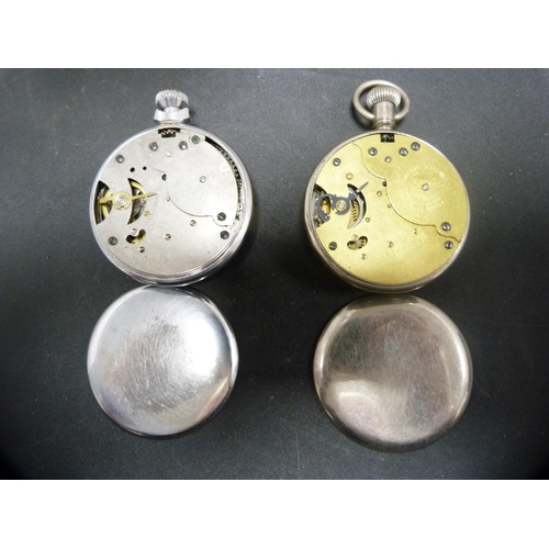 386 - Four vintage Ingersoll pocket watches, Eclipse, Radiolite with original box, and two others.  (... 