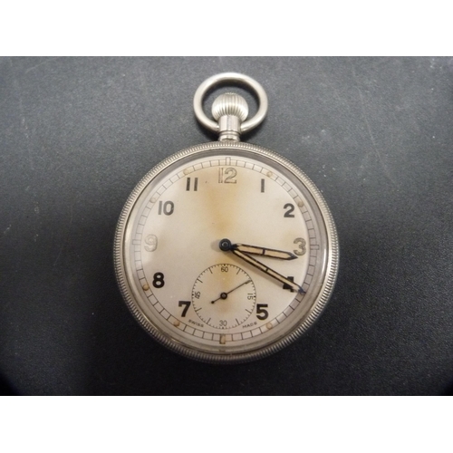 388 - Two military issue G.S.T.P pocket watches, one example by Helvetia, no. P68186, the other no. 038228... 