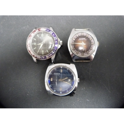 389 - Three manual wind gent's watches, c. 1960s/70s, to include Bourbon 23rd diver's watch, Adrem 17 jewe... 