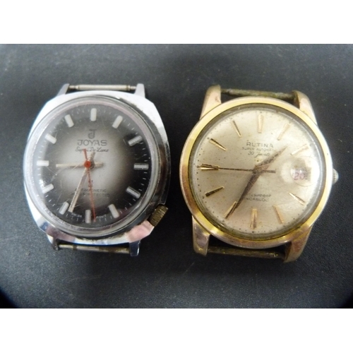 390 - Six manual wind and automatic gent's watches, c. 1960s/70s, to include Junghans 17 jewels, Rutina 30... 