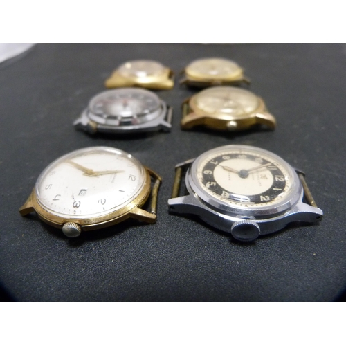 390 - Six manual wind and automatic gent's watches, c. 1960s/70s, to include Junghans 17 jewels, Rutina 30... 