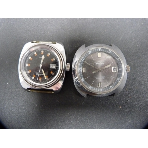 391 - Three manual wind gent's watches, c. 1960s/70s, to include Teltime, Timex 24 metres water resister, ... 