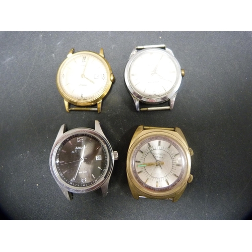 396 - Four manual wind gent's wristwatches, c. 1960s/70s, to include Accurist water resistant 50 metres, W... 