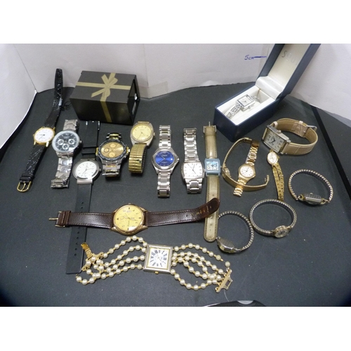 402 - Group of modern ladies' and gent's quartz and other wristwatches to include Soul, Calvin Klein, manu... 