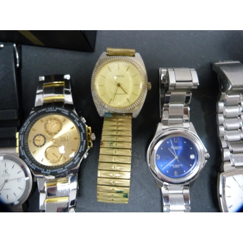 402 - Group of modern ladies' and gent's quartz and other wristwatches to include Soul, Calvin Klein, manu... 