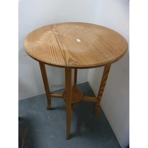 412 - Mid-century teak nest of three tables by McIntosh of Kirkcaldy and a small pine drop-leaf table.