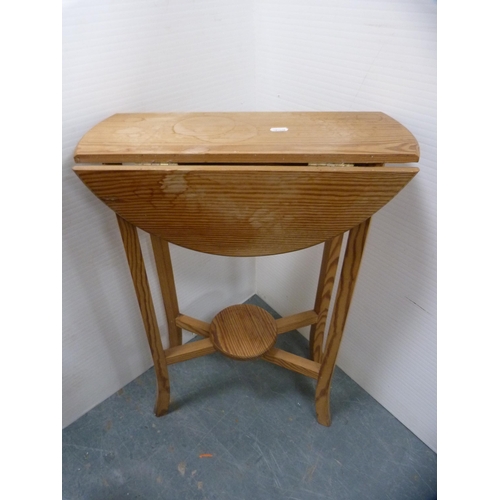 412 - Mid-century teak nest of three tables by McIntosh of Kirkcaldy and a small pine drop-leaf table.