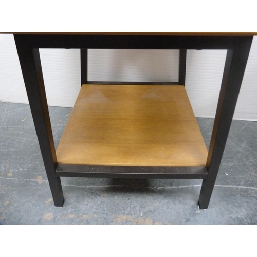 416 - Contemporary single drawer occasional lamp table with undertier.