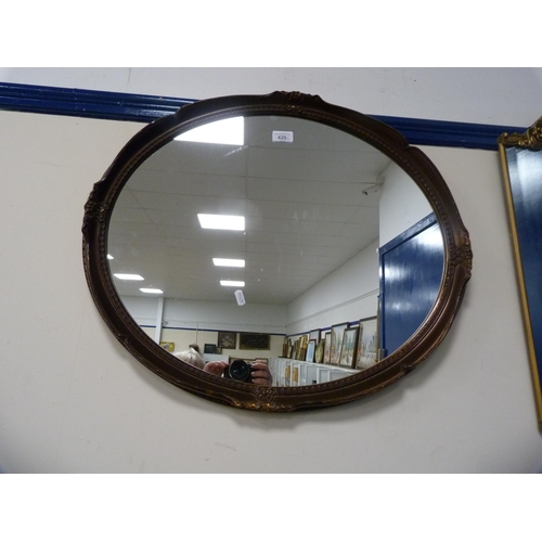 420 - Three assorted wall mirrors to include a French-style example.