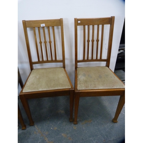 424 - Set of four Art Nouveau-style mahogany dining chairs.  (4)