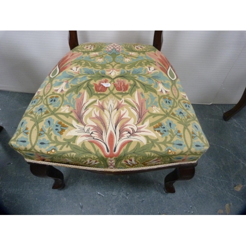 434 - Edwardian mahogany parlour chair and a similar nursing chair.  (2)