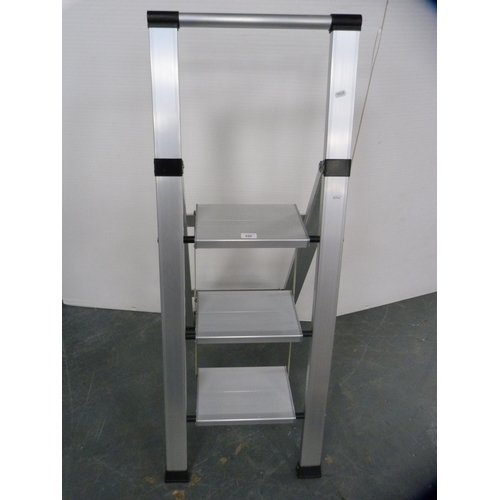 450 - Set of aluminium folding stepladders.