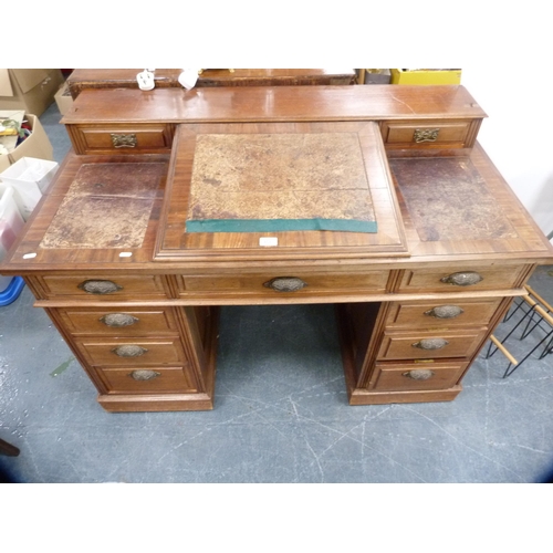 458 - Edwardian mahogany desk.