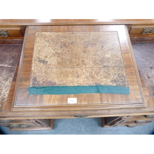 458 - Edwardian mahogany desk.