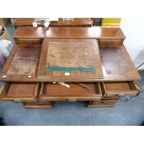 458 - Edwardian mahogany desk.