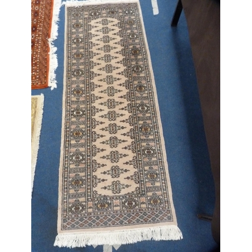 475 - Indian-style machine-woven rug and a Turkish machine-woven Milas-style rug.  (2)