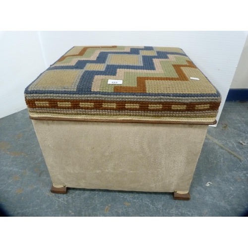 484 - Kelim-topped hinged stool.