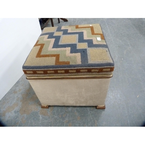 484 - Kelim-topped hinged stool.