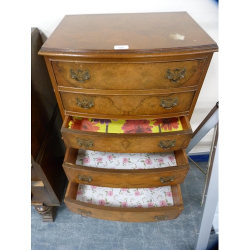 486 - Walnut tallboy chest of drawers.