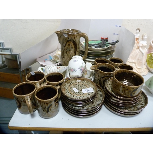 50 - Studio pottery breakfast set including coffee pot, collection of assorted collector's plates, Spanis... 