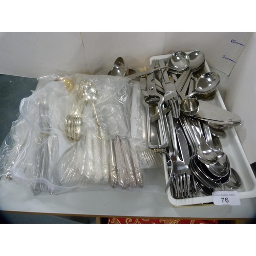 76 - Extensive collection of loose cutlery and other flatware.