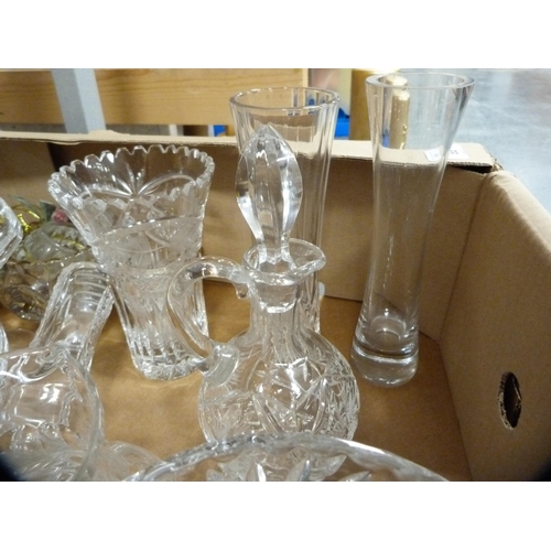 88 - Collection of various glassware including candelabrum, candlesticks, sundae dishes etc.