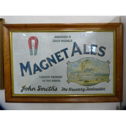 98 - Framed advertising print for John Smith's Magnet Ales.