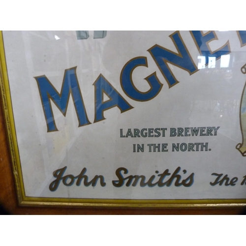 98 - Framed advertising print for John Smith's Magnet Ales.