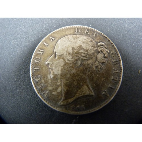 185 - Queen Victoria silver crown, dated 1845.