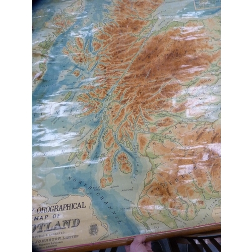 142 - Bathy-orographical map of Scotland by W & AK Johnston, limited geographers, engravers and printe... 