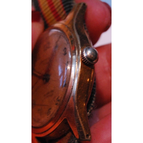 140 - Stritch's Ltd of Dublin 15 jewels wristwatch, c. 1940s, rolled gold bezel, Arabic numerals, ref no. ... 