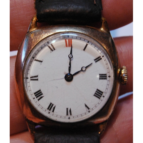 140 - Stritch's Ltd of Dublin 15 jewels wristwatch, c. 1940s, rolled gold bezel, Arabic numerals, ref no. ... 