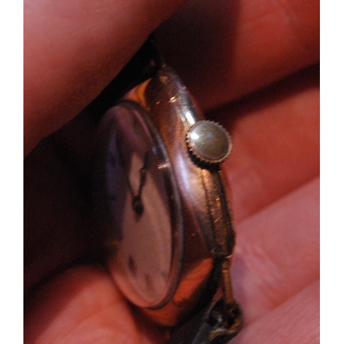 140 - Stritch's Ltd of Dublin 15 jewels wristwatch, c. 1940s, rolled gold bezel, Arabic numerals, ref no. ... 