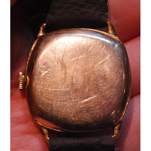 140 - Stritch's Ltd of Dublin 15 jewels wristwatch, c. 1940s, rolled gold bezel, Arabic numerals, ref no. ... 