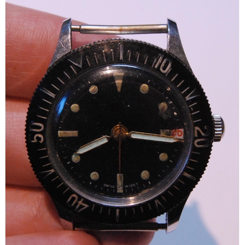 Mortima 17 jewels Super Datomatic manual wind gent's diver's watch