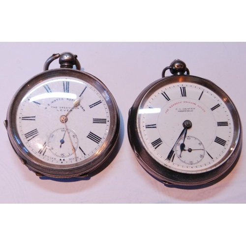 115 - Late Victorian silver-cased open face pocket watch, hallmarks for Chester 1901-02, retailed by JG Gr... 