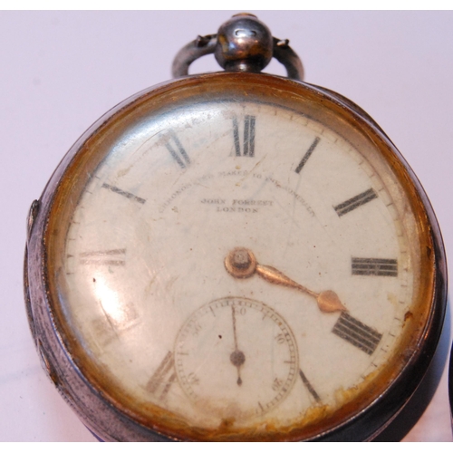 117 - Late Victorian silver-cased open face pocket watch, hallmarks for Chester 1896-97, retailed by John ... 