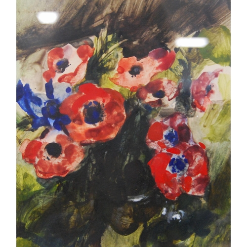 268 - Norman Kirkham RGI (Scottish, 1936 - 2021)AnemonesSigned, watercolour, 22.5cm x 20cm.  ARRLabel vers... 