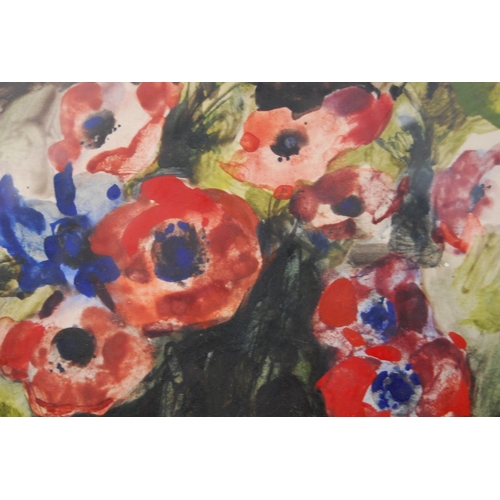 268 - Norman Kirkham RGI (Scottish, 1936 - 2021)AnemonesSigned, watercolour, 22.5cm x 20cm.  ARRLabel vers... 