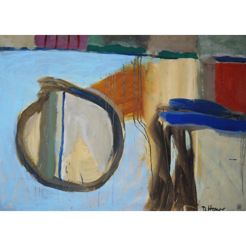 284 - David Howe (British, 20th Century)Divided Circle, abstractSigned D Howe, oil on canvas, 75cm x 105cm... 