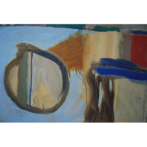 284 - David Howe (British, 20th Century)Divided Circle, abstractSigned D Howe, oil on canvas, 75cm x 105cm... 