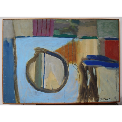 284 - David Howe (British, 20th Century)Divided Circle, abstractSigned D Howe, oil on canvas, 75cm x 105cm... 