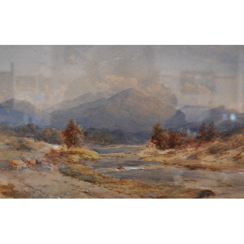 287 - Edward Tucker (British, 1847 - 1910)River and landscape sceneSigned E Tucker, watercolour, 30cm x 48... 