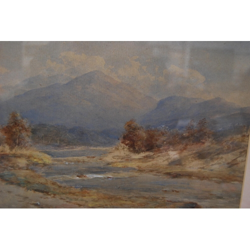 287 - Edward Tucker (British, 1847 - 1910)River and landscape sceneSigned E Tucker, watercolour, 30cm x 48... 