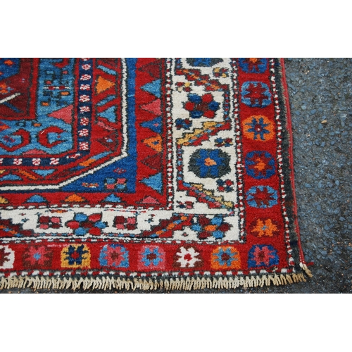 302 - Antique Turkish Anatolian-style hand-knotted rug decorated with precious objects and all over geomet... 