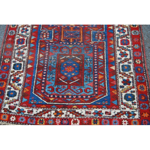 302 - Antique Turkish Anatolian-style hand-knotted rug decorated with precious objects and all over geomet... 