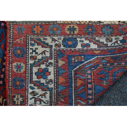 302 - Antique Turkish Anatolian-style hand-knotted rug decorated with precious objects and all over geomet... 